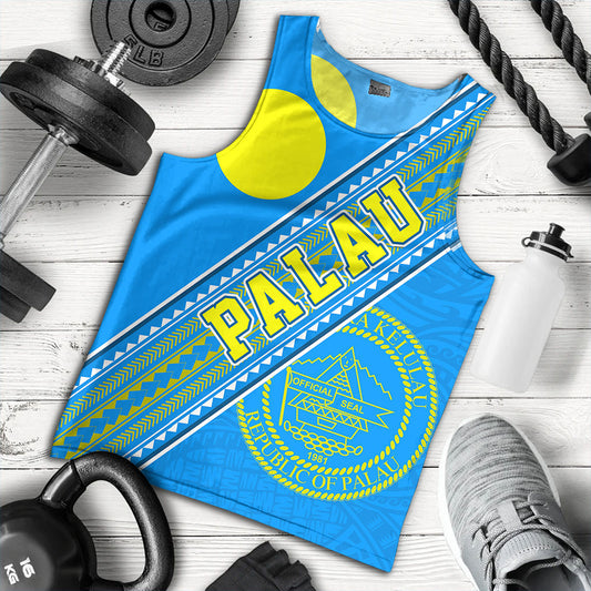 Palau Tank Top Flag And Coat Of Arms