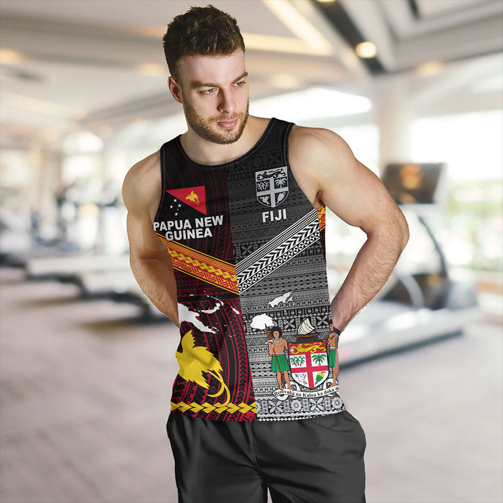 Fiji And Papua Tank Top Polynesian And Tapa Together