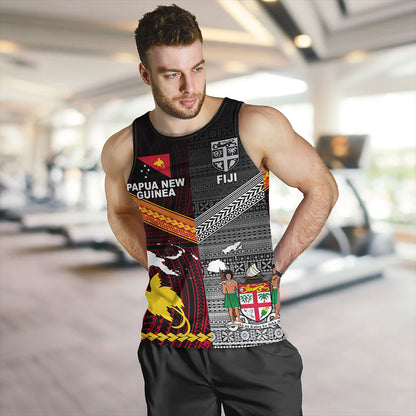 Fiji And Papua Tank Top Polynesian And Tapa Together