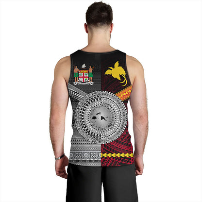 Fiji And Papua Tank Top Polynesian And Tapa Together