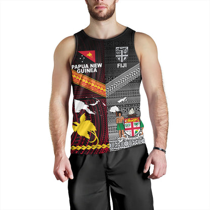 Fiji And Papua Tank Top Polynesian And Tapa Together