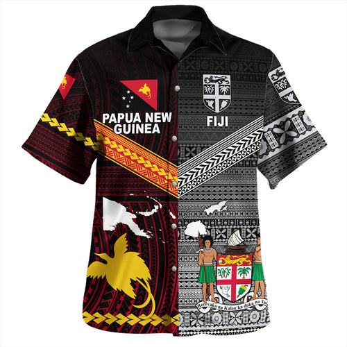 Papua New Guinea Hawaiian Shirt PNG Tribal Tattoo Symbols