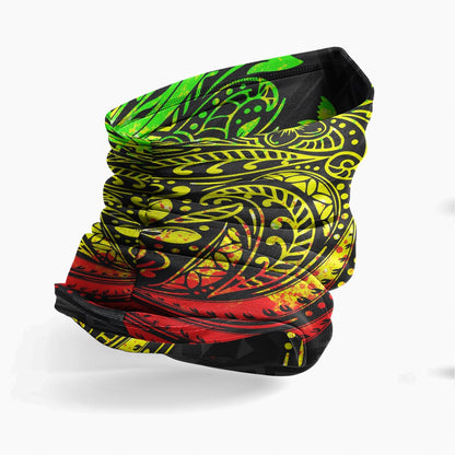 Papua New Guinea Neck Gaiter - Floral Tattoo Reggae