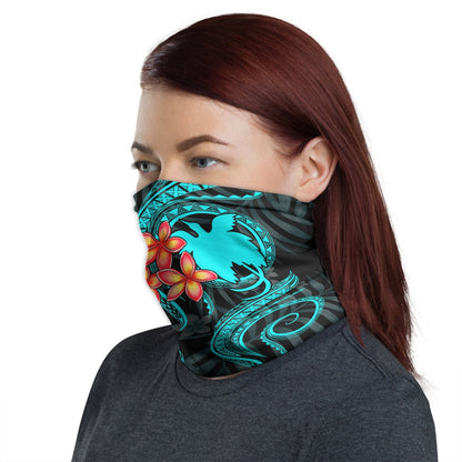 Papua New Guinea Neck Gaiter - Plumeria Turquoise