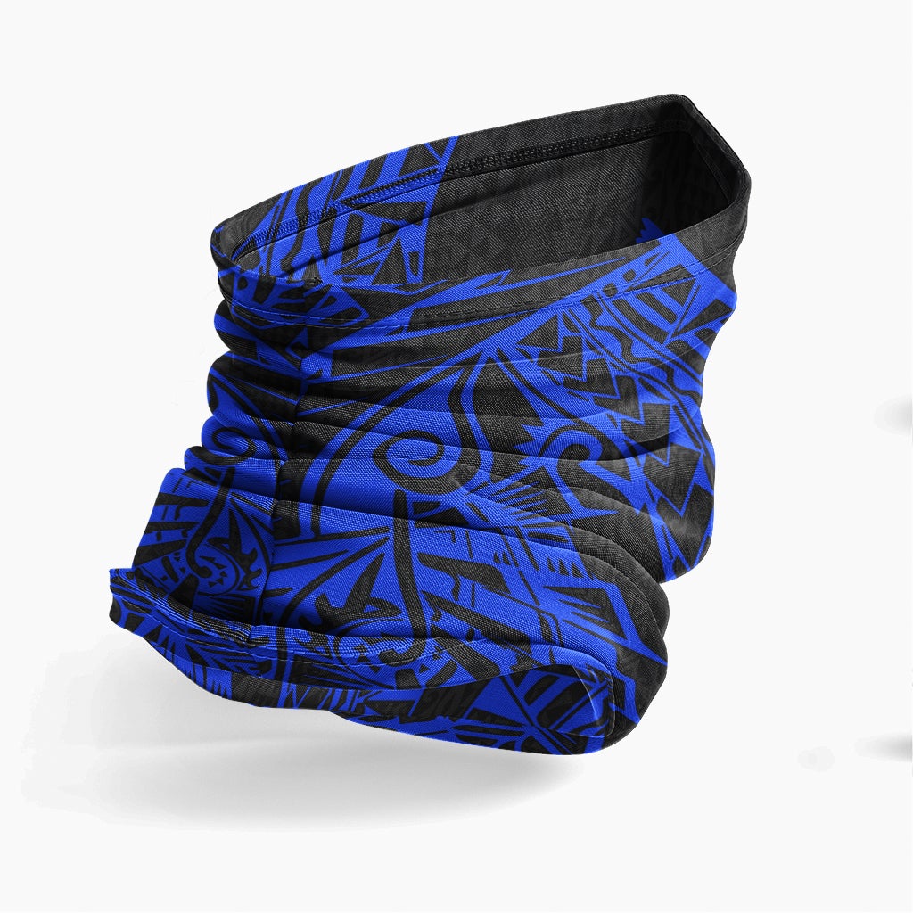 Papua New Guinea Neck Gaiter - Polynesian Pattern Blue