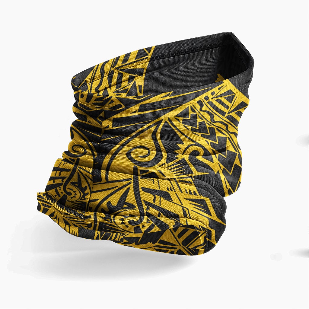 Papua New Guinea Neck Gaiter - Polynesian Pattern Gold