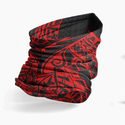 Papua New Guinea Neck Gaiter - Polynesian Pattern Red