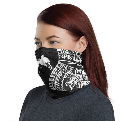 Papua New Guinea Neck Gaiter - Polynesian Pattern White