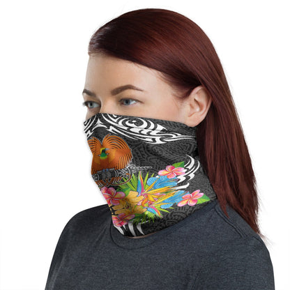 Papua New Guinea Neck Gaiter - Tribal Floral Pattern