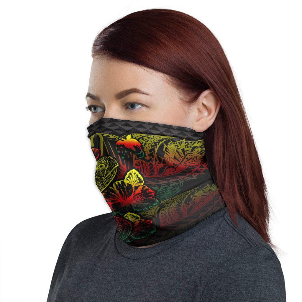 Papua New Guinea Neck Gaiter - Turtle Hibiscus Reggae