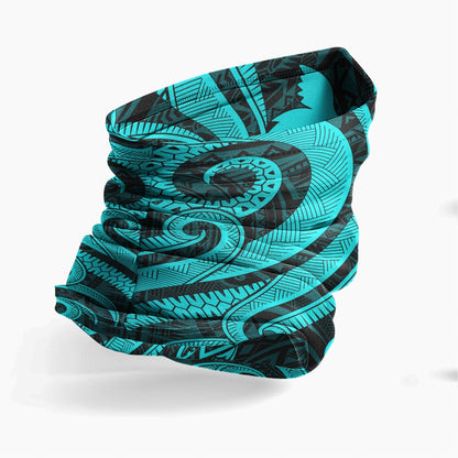 Papua New Guinea Neck Gaiter - Turtle Tentacle Turquoise