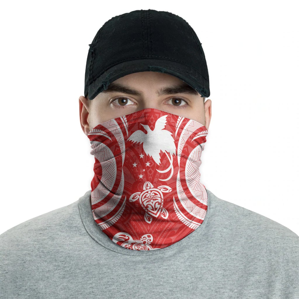 Papua New Guinea Neck Gaiter - Turtle Tentacle White Red