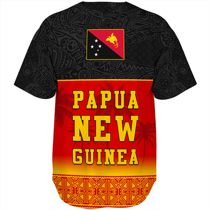 Papua New Guinea Baseball Shirt Tribal Pattern Traditional Culture