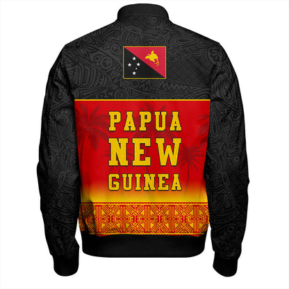 Papua New Guinea Bomber Jacket Tribal Pattern Traditional Culture