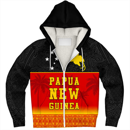 Papua New Guinea Sherpa Hoodie Tribal Pattern Traditional Culture