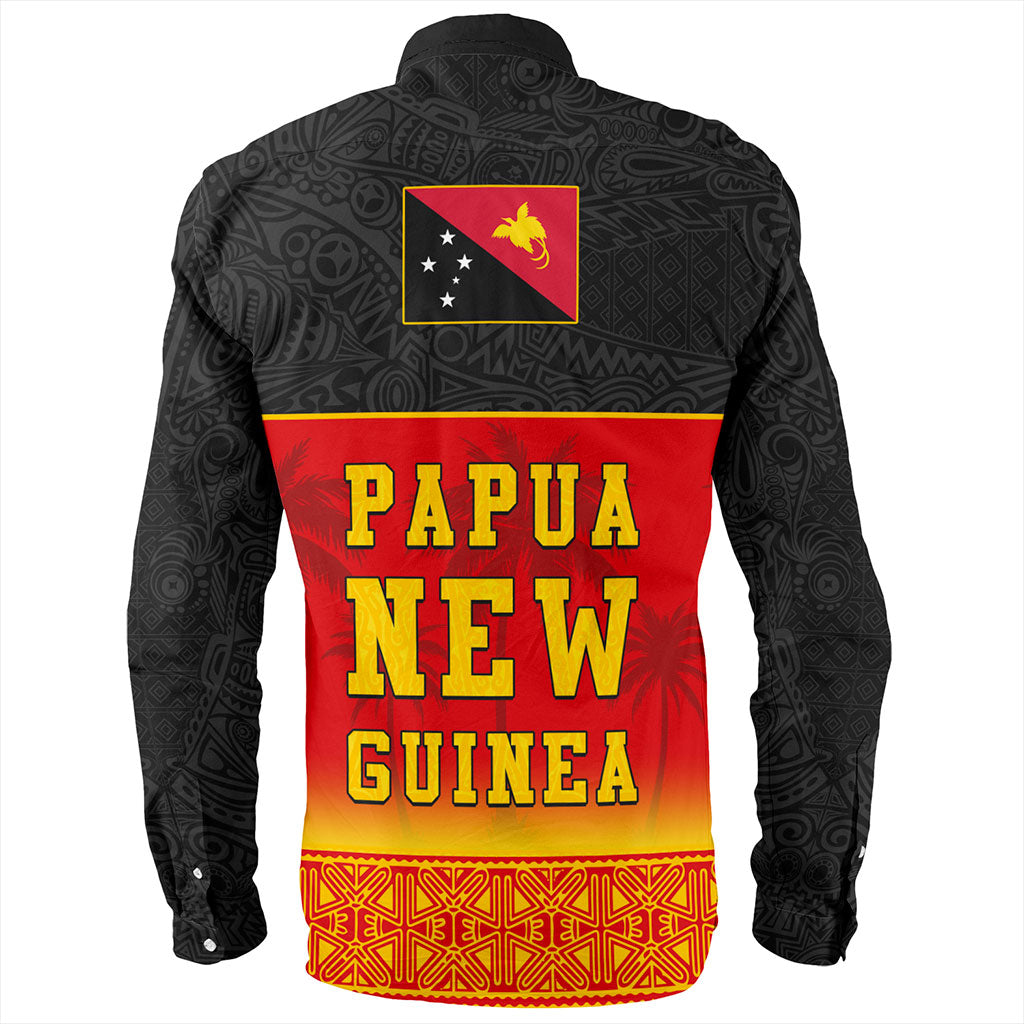 Papua New Guinea Long Sleeve Shirt Tribal Pattern Traditional Culture