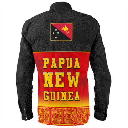 Papua New Guinea Long Sleeve Shirt Tribal Pattern Traditional Culture