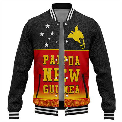 Papua New Guinea Baseball Jacket Tribal Pattern Traditional Culture