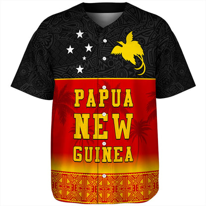 Papua New Guinea Baseball Shirt Tribal Pattern Traditional Culture