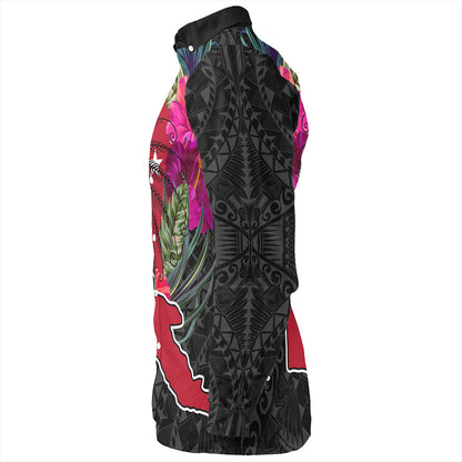 Papua New Guinea Long Sleeve Shirt Map Tropical Style