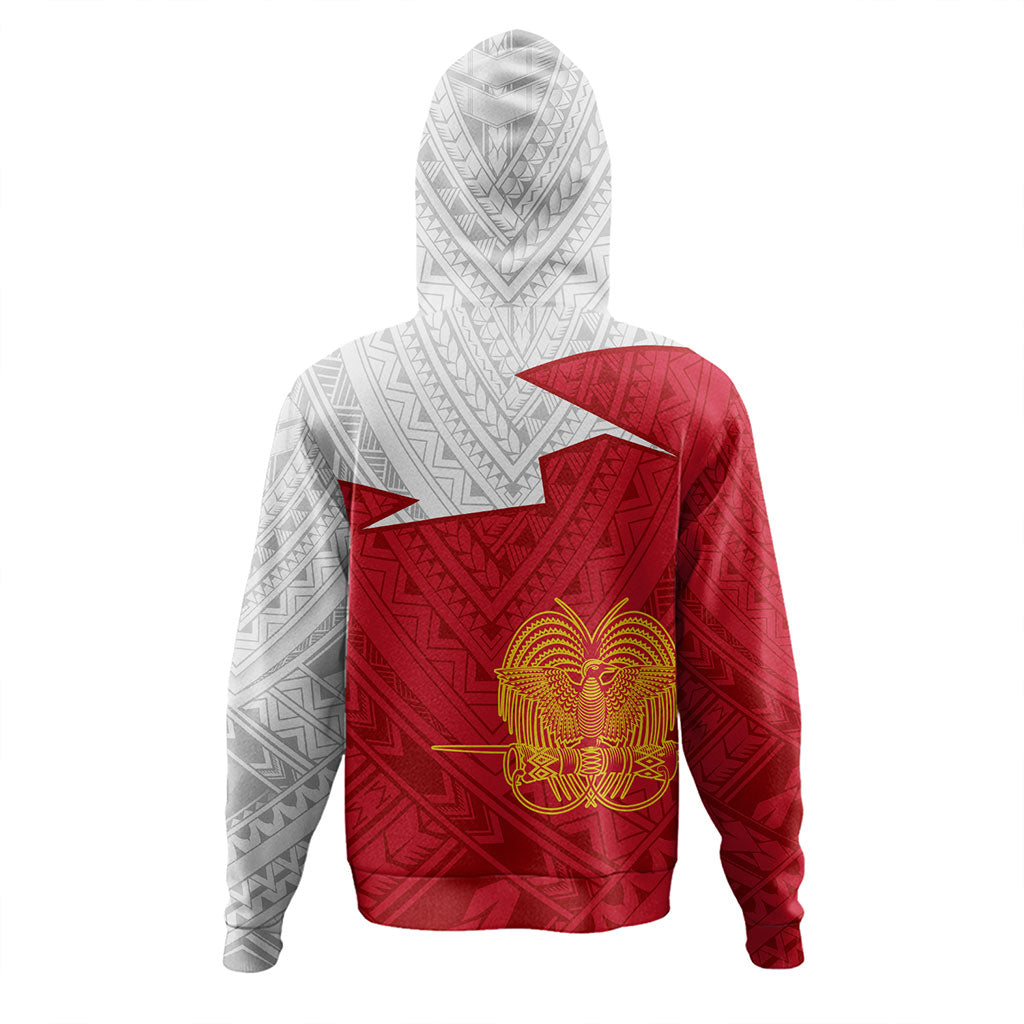 Papua New Guinea Hoodie Polynesian Tattoo Flag And Coat Of Arms