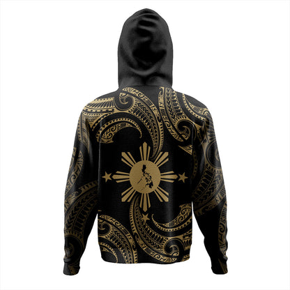 Philippines Filipinos Hoodie Tribal Polynesian Wave Tattoo