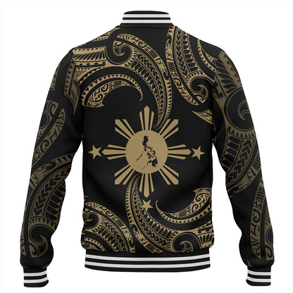 Philippines Filipinos Baseball Jacket Tribal Polynesian Wave Tattoo