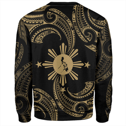 Philippines Filipinos Sweatshirt Tribal Polynesian Wave Tattoo