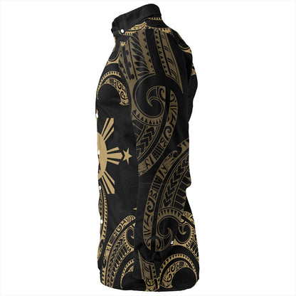Philippines Filipinos Long Sleeve Shirt Tribal Polynesian Wave Tattoo
