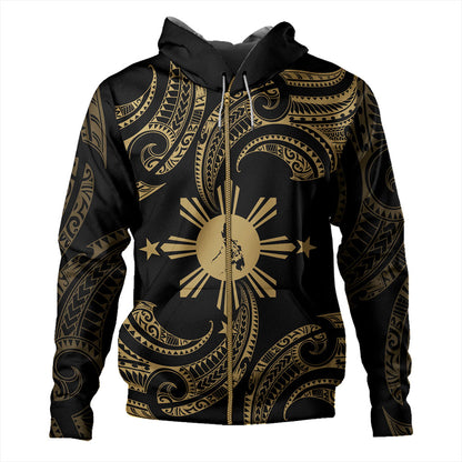 Philippines Filipinos Hoodie Tribal Polynesian Wave Tattoo