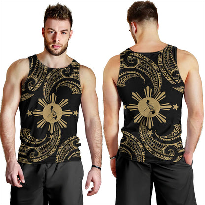 Philippines Filipinos Tank Top Tribal Polynesian Wave Tattoo