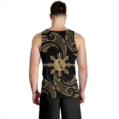Philippines Filipinos Tank Top Tribal Polynesian Wave Tattoo