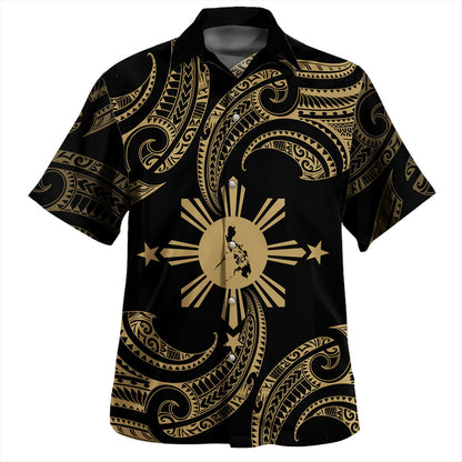 Philippines Filipinos Hawaiian Shirt Tribal Polynesian Wave Tattoo