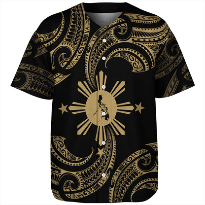 Philippines Filipinos Baseball Shirt Tribal Polynesian Wave Tattoo