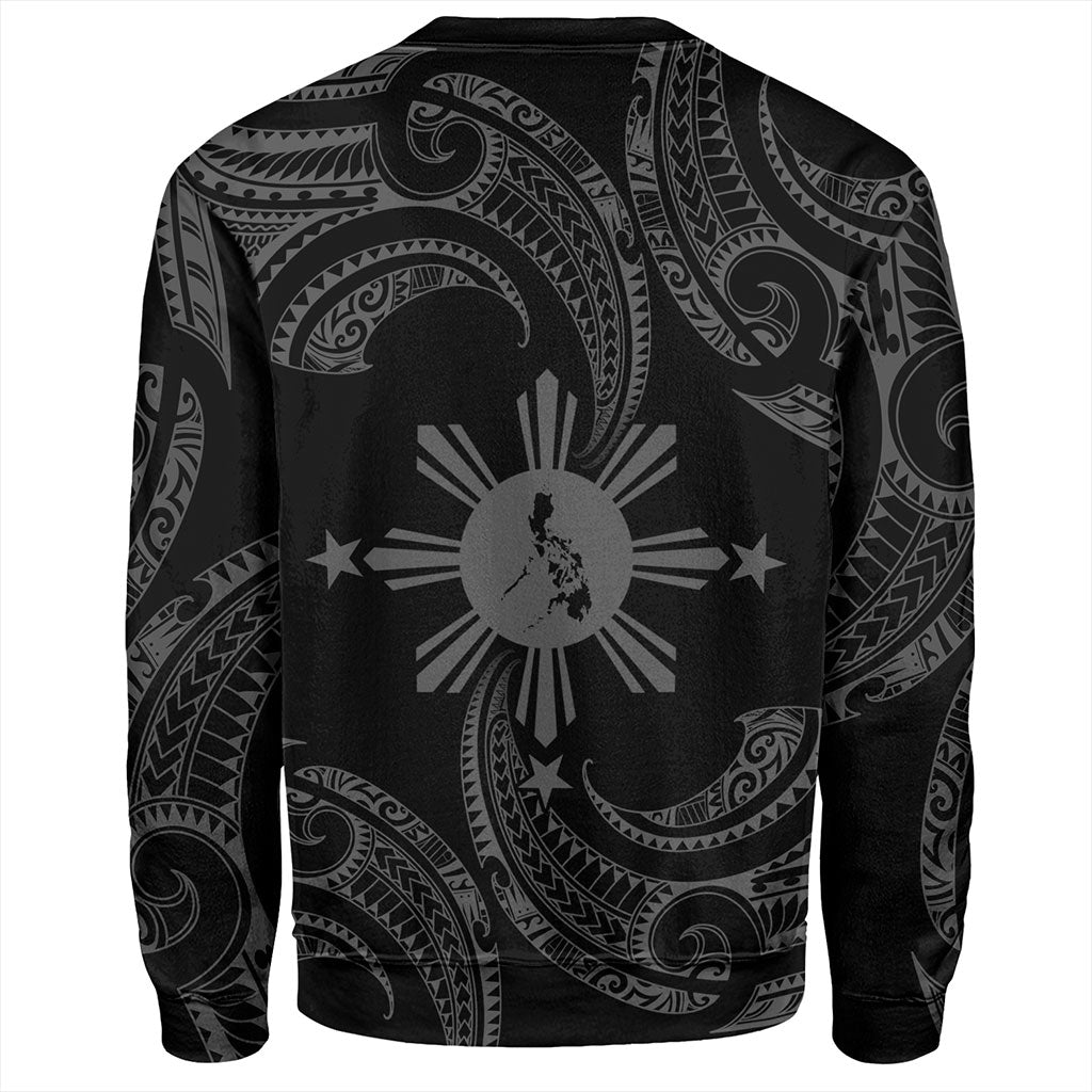 Philippines Filipinos Sweatshirt Tribal Polynesian Wave Tattoo