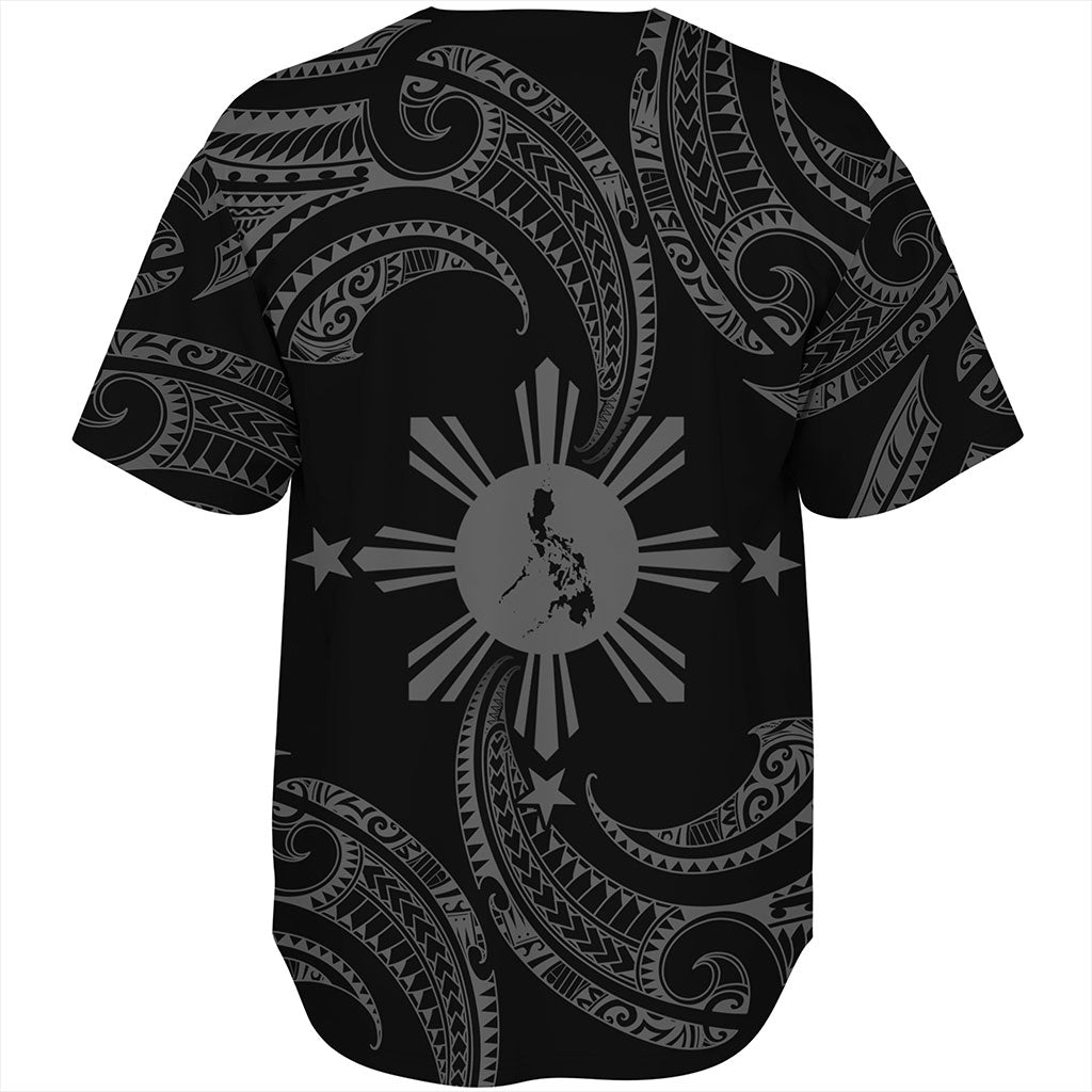 Philippines Filipinos Baseball Shirt Tribal Polynesian Wave Tattoo