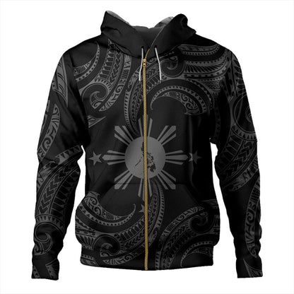Philippines Filipinos Hoodie Tribal Polynesian Wave Tattoo