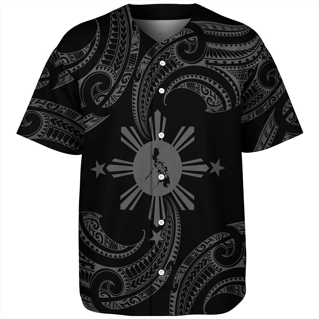Philippines Filipinos Baseball Shirt Tribal Polynesian Wave Tattoo