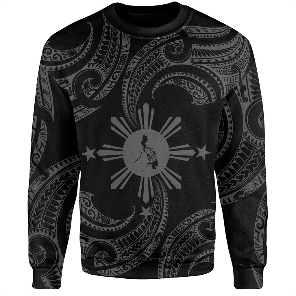 Philippines Filipinos Sweatshirt Tribal Polynesian Wave Tattoo