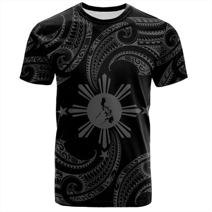 Philippines Filipinos T-Shirt Tribal Polynesian Wave Tattoo