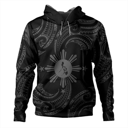 Philippines Filipinos Hoodie Tribal Polynesian Wave Tattoo