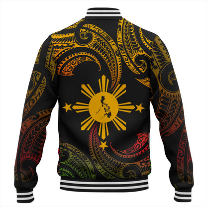 Philippines Filipinos Baseball Jacket Tribal Polynesian Wave Tattoo