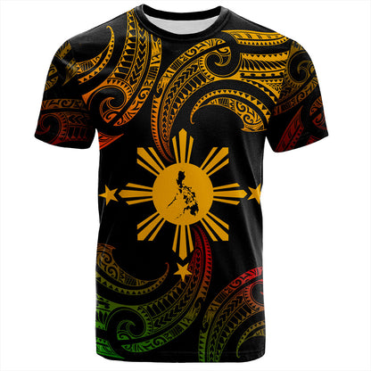 Philippines Filipinos T-Shirt Tribal Polynesian Wave Tattoo