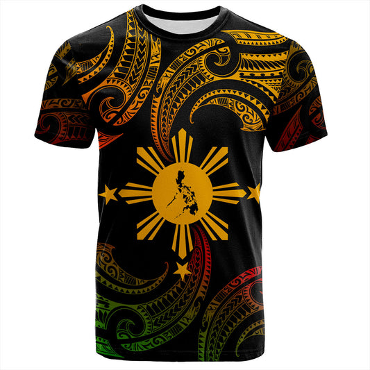 Philippines Filipinos T-Shirt Tribal Polynesian Wave Tattoo
