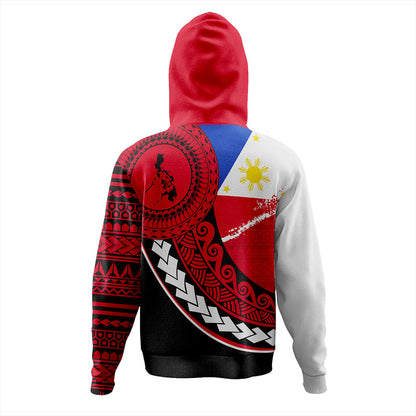Philippines Filipinos Hoodie Flag And Map Pattern Circle Style