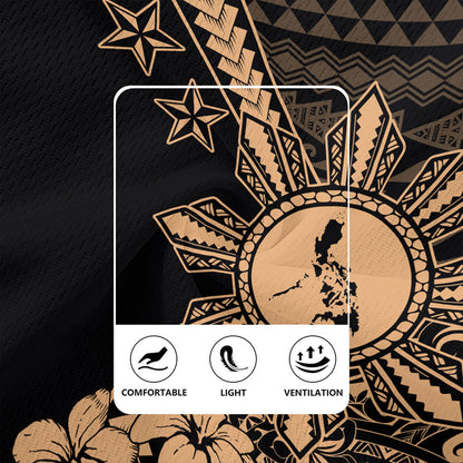 Philippines Filipinos Rugby Jersey Star With Tribal Flower Design