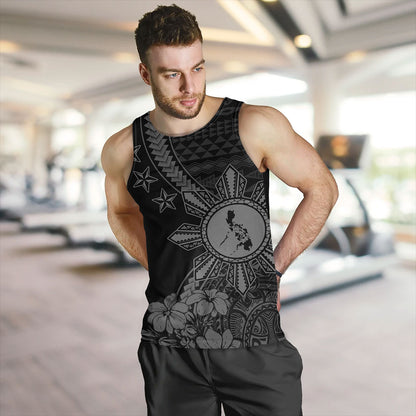 Philippines Filipinos Tank Top Star With Tribal Flower Design