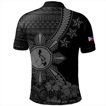 Philippines Filipinos Polo Shirt Star With Tribal Flower Design