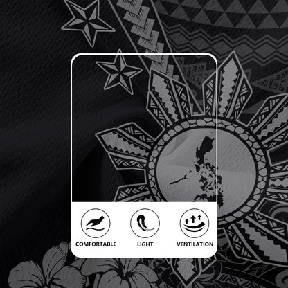 Philippines Filipinos Rugby Jersey Star With Tribal Flower Design