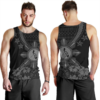 Philippines Filipinos Tank Top Star With Tribal Flower Design